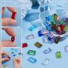 PH PandaHall 52pcs Faceted Glass Beads 14x8mm Flat Rectangle Crystal Beads Loose Craft Bead for DIY Jewelry Bracelet Necklace Earring Keychain Making Crafts, 13 Colors view 4
