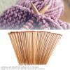 36 Pcs Knitting Needles, Wooden Knitting Needles, Straight Knitting Needles, Wool Netting Needle for Craft Clothes Blankets Making view 2