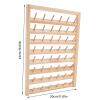 48 Spools Wooden Thread Rack, Wall Mounted Wooden Thread Holder Organizer, Sewing Thread Storage, Thread Spool Organizer, for Embroidery Quilting and Sewing Threads view 3