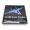 1/100 Scale Blue SU-35 Super Flanker Fighter Attack Plane Metal Fighter Military Model Diecast Plane Model for Collection Accessories view 3