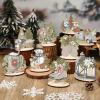 Briwooody 9 Pcs Winter Diamond Art Painting Kit Snowman Gnome Centerpieces DIY Crystal Diamond Painting Craft Christmas Wooden Tabletop Decorations for Winter Xmas Home Office Decor view 2