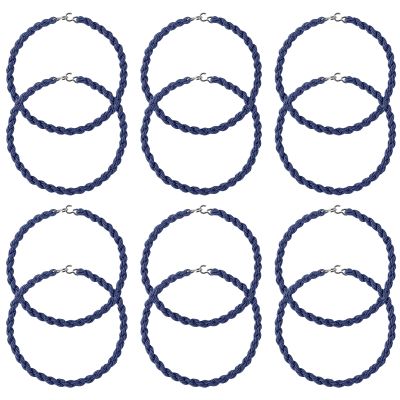 XIHIRCD 12pcs Boot Straps, Elastic Military Boot Bands Trouser Legs Ties Blousing Garters with Metal Hooks Shoelaces Army Leg Straps for Outdoor Activities Women Men (Navy Blue)