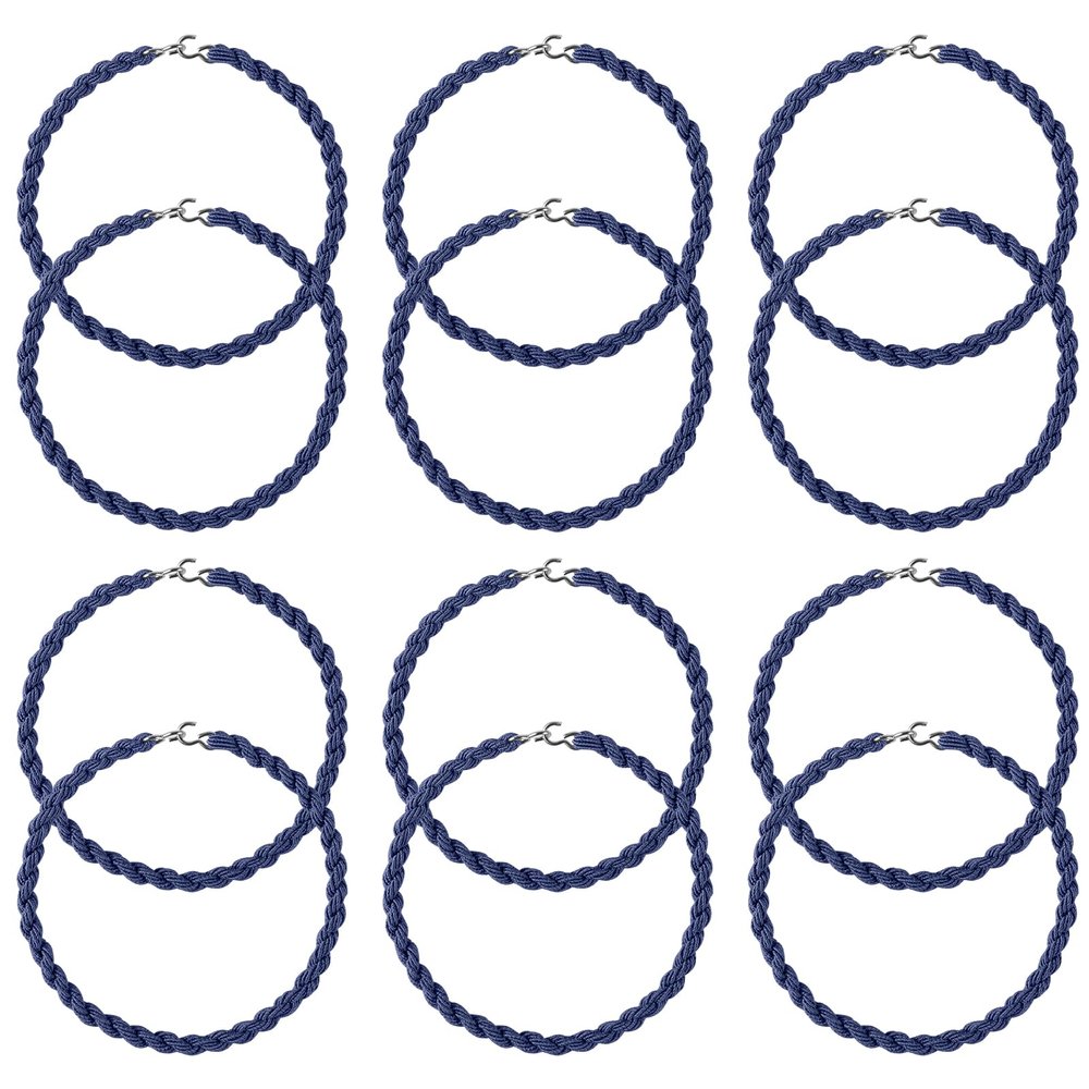 XIHIRCD 12pcs Boot Straps, Elastic Military Boot Bands Trouser Legs Ties Blousing Garters with Metal Hooks Shoelaces Army Leg Straps for Outdoor Activities Women Men (Navy Blue)