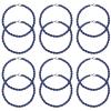 XIHIRCD 12pcs Boot Straps, Elastic Military Boot Bands Trouser Legs Ties Blousing Garters with Metal Hooks Shoelaces Army Leg Straps for Outdoor Activities Women Men (Navy Blue) view 1