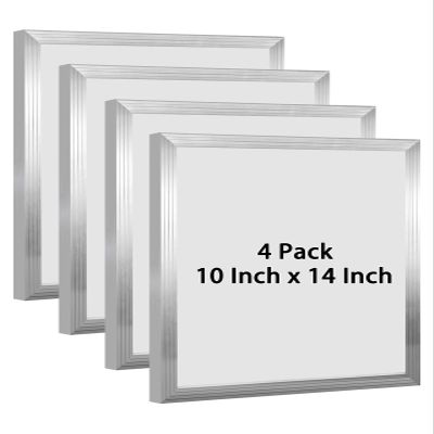 10 x 14 Inch Screen Printing Kit, Silk Screen Printing Frame for Family, T-Shirt Logo Patterns Text Screen Printing Machine Starter Kit with White Screen Printing Mesh (110 White Mesh-4 PCS)