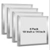 10 x 14 Inch Screen Printing Kit, Silk Screen Printing Frame for Family, T-Shirt Logo Patterns Text Screen Printing Machine Starter Kit with White Screen Printing Mesh (110 White Mesh-4 PCS) view 1