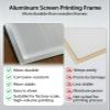 10 x 14 Inch Screen Printing Kit, Silk Screen Printing Frame for Family, T-Shirt Logo Patterns Text Screen Printing Machine Starter Kit with White Screen Printing Mesh (110 White Mesh-4 PCS) view 3