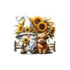 Cowboy Gnome and Cow with Flowers Decal Sticker for Drink Tumblers, Adorable Funny Laptop Decals, Binders, Phones and so Much More! view 1
