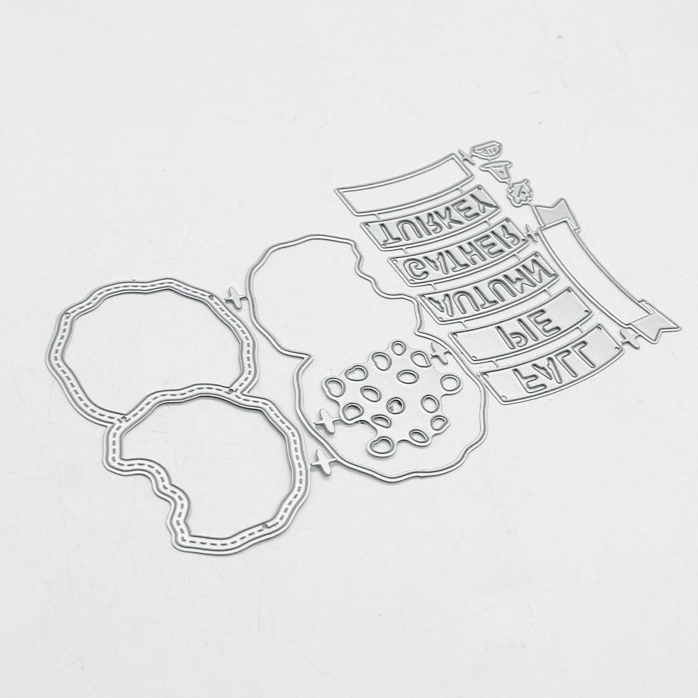 KSCRAFT Fall Banners and Cookie Shaker Metal Cutting Dies Stencils for DIY Scrapbooking Decorative Embossing DIY Paper Card