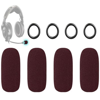 SOULWIT Mic Cover for Bose Aviation X A10/A20/A30 Headphones, Protective Microphone Foam WindScreen Pop Filter with High-Density Foam - Burgundy