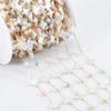 1Meter Stainless Steel Colorful Shell Beaded Chain Round Beads Chain for Necklace Bracelet DIY Jewelry Making view 1