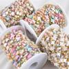 1Meter Stainless Steel Colorful Shell Beaded Chain Round Beads Chain for Necklace Bracelet DIY Jewelry Making view 3