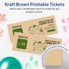 Avery Printable Rectangle Tickets, 2-1/8" x 5-1/2", Kraft Brown Cardstock, Laser/Inkjet Printable, 80 Total view 2