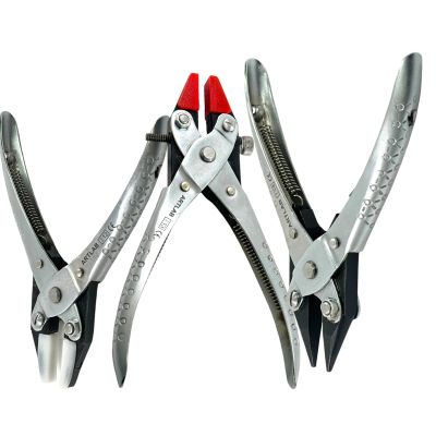 Essential Jeweler Parallel Pliers - Wire Bending, Wire Shaping, Beading, Jewelry Repair Parallel-Action Pliers | Apply Even Pressure Every Time. ((#J12+#J13+#J14) - Set of 3)