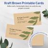 Avery Printable Rectangle Mini Business Cards, Sure Feed Technology, 1-3/4" x 3-1/2", Kraft Brown Cardstock, Print-To-The-Edge, Laser/Inkjet Printable, 80 Total view 2