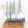4pcs 4mm 1/2/4/6 Prongs Leather Craft Olive Shaped Spike Sharp Tip Headed Wavy Stitching Chisel Prick Iron Punch Tool Set Kit view 3