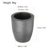 MECCANIXITY Silicon Graphite Crucible,9kg Crucible Copper Casting Cup Metal Melting Ingot for Melting Gold, Silver, Copper, Furnace Casting Mould Melt Jewelry Tools,4.33 Inch IDx6.69 Inch H view 2