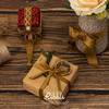 Ribbli Antique Gold Velvet Ribbon 3 Rolls Double Faced 3/8 Inch 18-Yard with Wooden Spool Use for Christmas Tree Ornaments Gift Wrapping Wreath Decoration Wedding Boutonnieres view 2