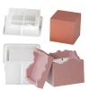 Square Cup Silicone Mold Cube Candle Jar Molds with Lid Square Box Resin Molds Handmade Storage Container for Jewelry Tray DIY Plaster Cast Cement Incense Burners Concrete Mold view 1