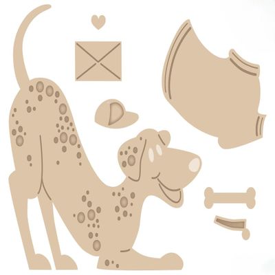 Creative Expressions Sue Wilson Pet Pals Dottie Craft Die, Metal, 3.2 x 3 in