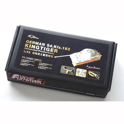 FLYHAWK German Sd.Kfz.182 KINGTIGER (Henschel Production) FH72002 (3PCS) for Dragon 7240/7361/7362/7236 Photoetch Enhancement Parts Photoetch Set Etched Parts Tank Model Kits Super Detail