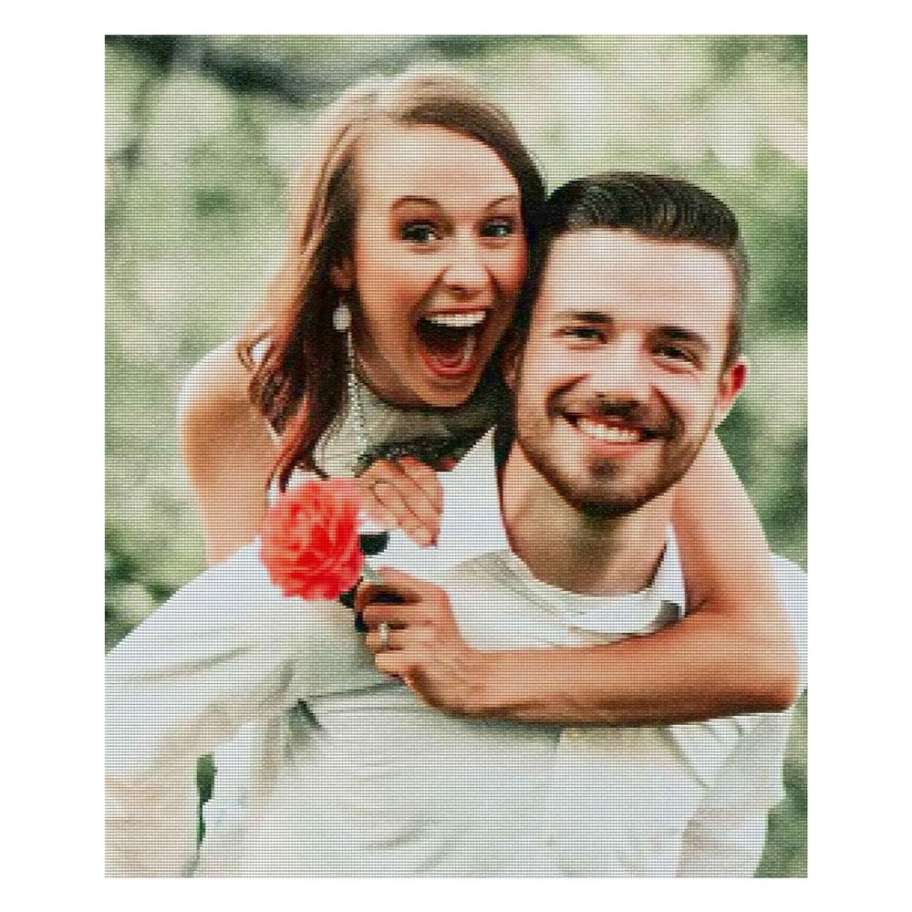 DSSHENGDS Custom Diamond Painting with Photo,DIY Personalized Photo Custom Your Own Private Picture, 5D Diamond Art Kits for AdultsPerfect Home Decor Gift-A- 40 * 50