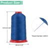 uxcell 1400 Yards Bonded Nylon Sewing Thread Size 420D/3 Sewing-Heavy Duty Nylon Upholstery Thread Outdoor Thread for Leather Jeans and Weaving Craft Machine DIY Sapphire Blue view 2