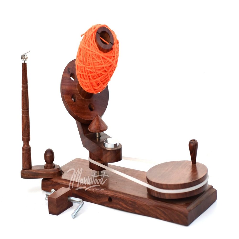 Artisan Rosewood Yarn Winder - Durable, Stylish, and Perfect for Yarn Enthusiasts