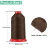 uxcell 1968 Yards Bonded Nylon Sewing Thread Size 280D/3 Sewing-Heavy Duty Nylon Upholstery Thread Outdoor Thread for Leather Jeans and Weaving Craft Machine DIY Brown view 2
