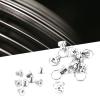 BAFOVY Rivet Stud Screw Brass Craft Accessory,Brass Rivet Screw Leathercraft Part 10pcs Brass Stud Screw Rivet Rings for Leathercraft Parts view 2