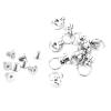 BAFOVY Rivet Stud Screw Brass Craft Accessory,Brass Rivet Screw Leathercraft Part 10pcs Brass Stud Screw Rivet Rings for Leathercraft Parts view 3