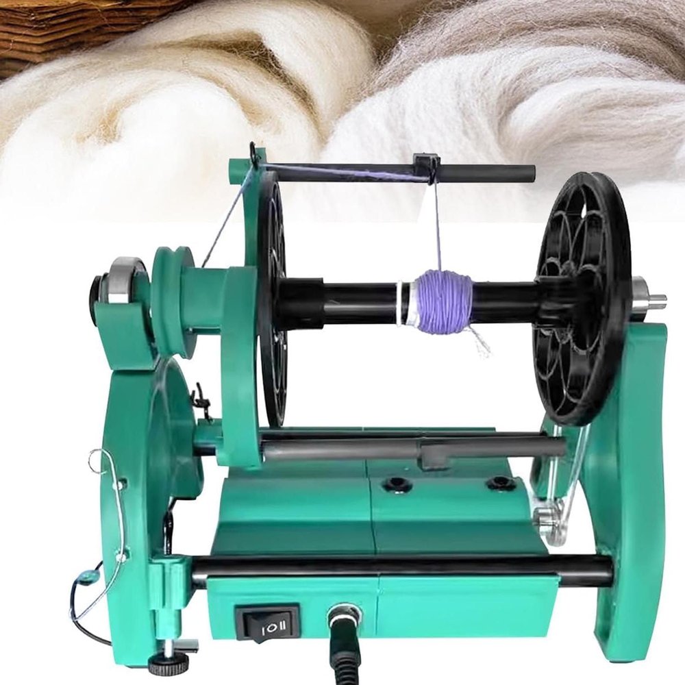 aromaoveite Ball Winder, Yarn Ball Winder, Adjustable Speed Electric Winding Machine, 800rpm Maximum Speed,Can Forward and Reverse Switching,for Yarn Weaving, Blending Roving,Green