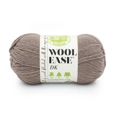 Lion Brand Wool-Ease DK Yarn, Yarn for Knitting, Crocheting, and Crafts, Taupe, 1 Pack