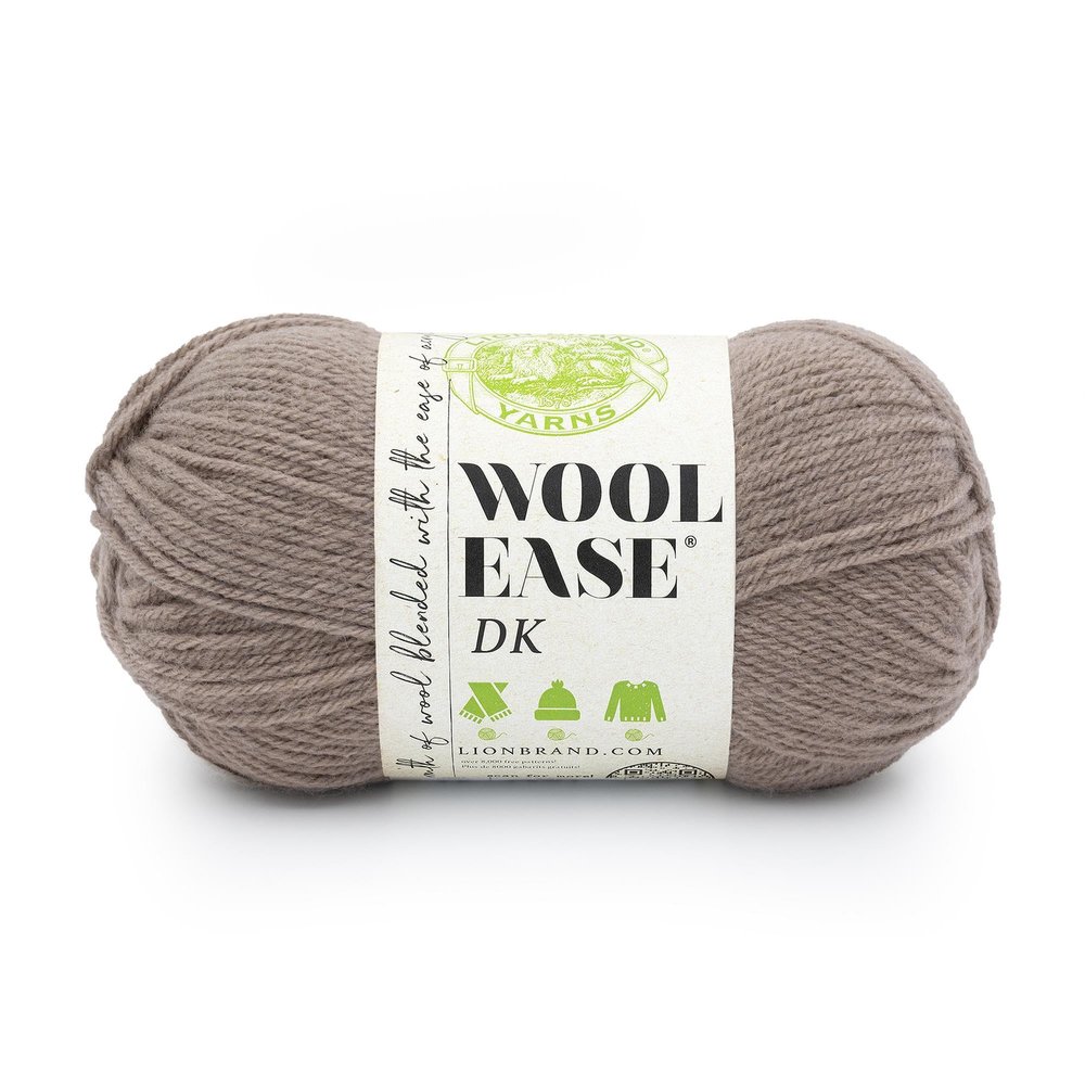 Lion Brand Wool-Ease DK Yarn, Yarn for Knitting, Crocheting, and Crafts, Taupe, 1 Pack