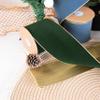 CSZD RIBBON Green and Gold Velvet Wired Ribbon 4 Inch Wide*10Y Christmas Double Sided Velvet Wired Ribbon for Christmas Tree Wreaths Gift Wrapping Bows Gralands Home Decor Crafts (Green) view 4