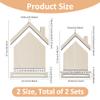 SUPERFINDINGS 2Size Wooden Embroidery Frames Embroidery Frame 4.1 5.8 Inch House Wooden Embroidery Display Frame Suitable for Finished Cross Stitch Embroidery Frames DIY Crafts Sewing Decorations view 2