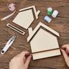 SUPERFINDINGS 2Size Wooden Embroidery Frames Embroidery Frame 4.1 5.8 Inch House Wooden Embroidery Display Frame Suitable for Finished Cross Stitch Embroidery Frames DIY Crafts Sewing Decorations view 3