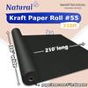 SMART&CASUAL 36" x 2,520" (210') Black Kraft Craft Paper Roll for Gift Wrapping Bulletin Board Bouquet Flower Kids Art Packing Parcel Table Covering 80GSM 55LB (Black, 36" x 210') view 2
