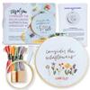 Elly & Grace Christian Embroidery Kit with Embroidery Hoop, Easy Embroidery Kit for Beginners and Adults, Full Embroidery Hoop Kit with Needles and Thread Included (Wildflowers) view 1