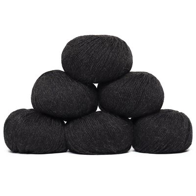 100% Baby Alpaca Yarn Wool Set of 6 Skeins (300 Grams) DK Weight - Made in Peru - Heavenly Soft and Perfect for Knitting and Crocheting (Charcoal Gray, DK - 6 Skeins)