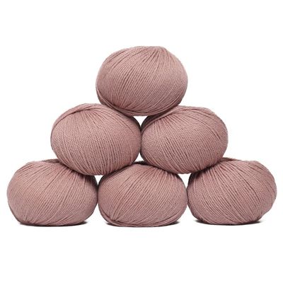 100% Baby Alpaca Yarn Wool Set of 6 Skeins (300 Grams) DK Weight - Made in Peru - Heavenly Soft and Perfect for Knitting and Crocheting (Antique Rose, DK - 6 Skeins)