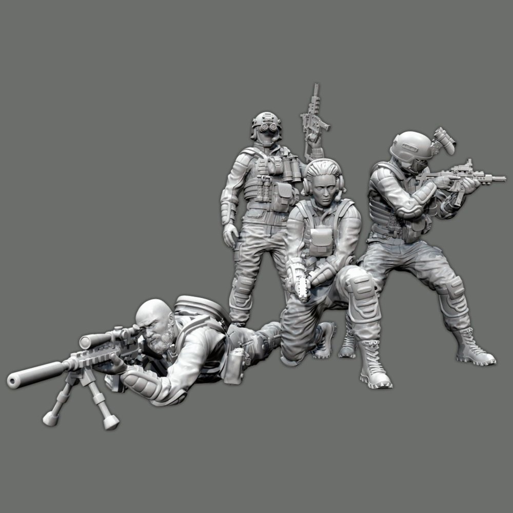 1/35 Sci-Fi Agent Warrior Resin Soldier Model Kit Unpainted and Unassembled Soldier Resin Model Kit //F9J2g3