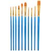 10pcs Children Drawing Nylon Hair Paint Brush Set Art Craft Painting Watercolor Brush Kit view 1