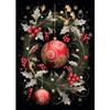 Merry Christmas Red Berry DIY 5D Diamond Art Paint with Full Drill Round Diamond Gems Painting by Number Kits for Adults Art Craft Home Wall Decoration 11.8x15.8inch(1) view 1