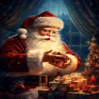 Reofrey Diamond Art Kits for Adults Christmas, Santa Claus Full Drill Round Rhinestone Diamond Painting Kits for Adults, Cross Stitch Embroidery Canvas for Crafts Home Decor 50x65cm/20x26 Inchs