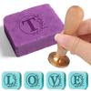 Vodolo Personalized Soap Stamp for Homemade Soap,Letter T Custom Initial Soap Stamp,Multi Functional Soap Making Kit Supplies,Personalized Gift for Soap Crafter view 1