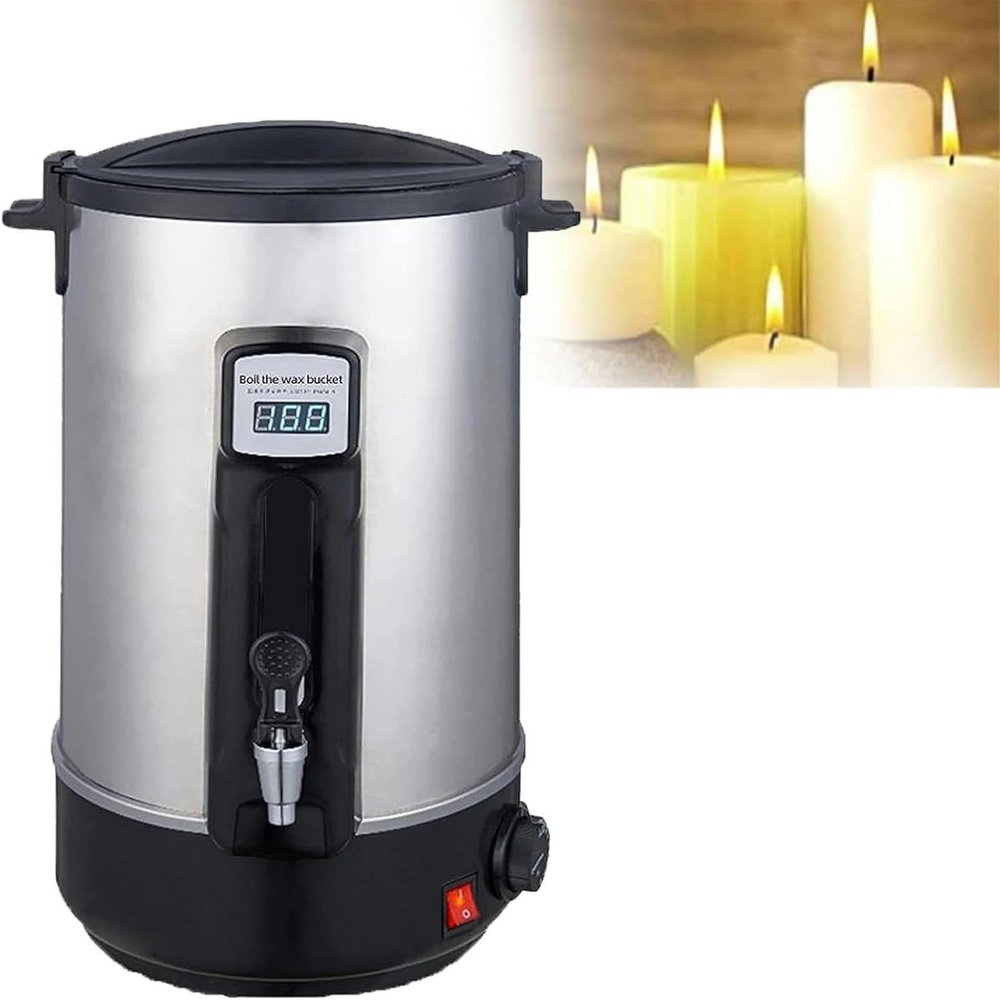 YAFODUTE Wax Melter for Candle Manufacturing, Electric Machine to Melt Candle Wax 8L-35L with Thermometer, Supplies for Efficient Candle Production, Business or Home