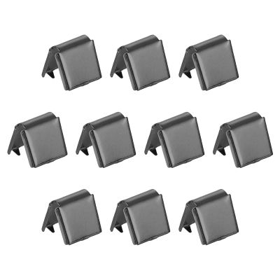 uxcell 32Pcs Metallic Black Rectangular Alloy Crimp Ends, 8mm, Craft Bead End Crimps, DIY Projects, Jewelry Making, Accessory Finishing