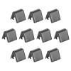 uxcell 32Pcs Metallic Black Rectangular Alloy Crimp Ends, 8mm, Craft Bead End Crimps, DIY Projects, Jewelry Making, Accessory Finishing view 1