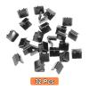 uxcell 32Pcs Metallic Black Rectangular Alloy Crimp Ends, 8mm, Craft Bead End Crimps, DIY Projects, Jewelry Making, Accessory Finishing view 3